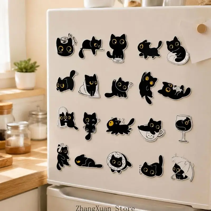 Küchen-Kühlschrank-Display-Set, 20 Cartoon-Tierfiguren mit weicher magnetischer Rückseite für Schrankfronten, Pinnwände und – Detail 7