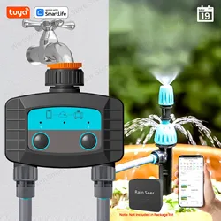 1PCS Tuya Smart Sprinkler Timer ,Dual Bluetooth Garden Hose Watering System, Outdoor Water Timer for Garden Hoses,Programmable