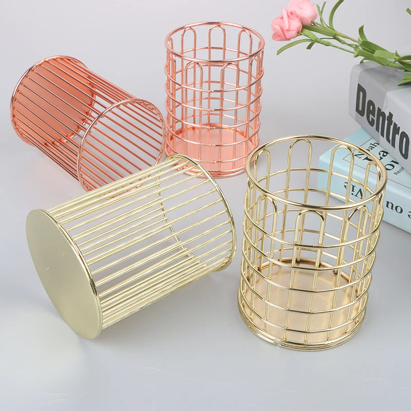 Desktop Pen Holder Office School Storage Case Desk Pen Organizer Makeup Storage