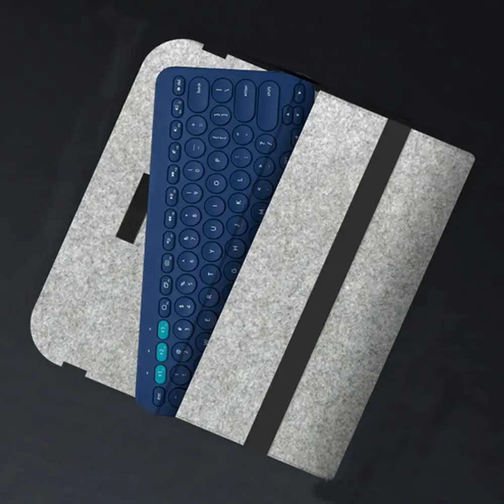 Felt Wireless Keyboard Storage Bag Anti Shock Portable Carrying Case Dustproof Ultra Thin for Logitech K380 K480 K580 K780