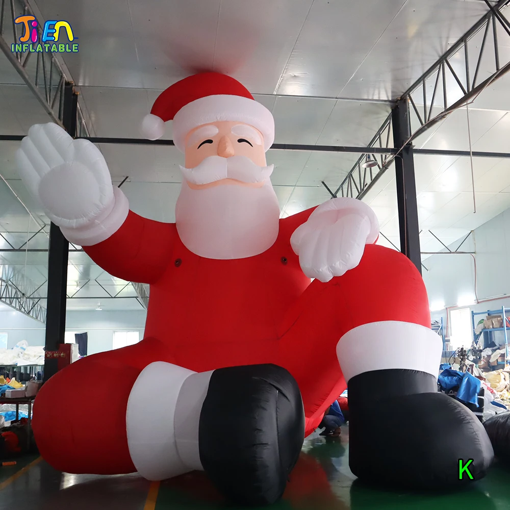 Quick Shipping High Quality Inflatable Santa Claus Xmas Advertising Inflatable Balloon Festival Outdoor Party Model Decoration