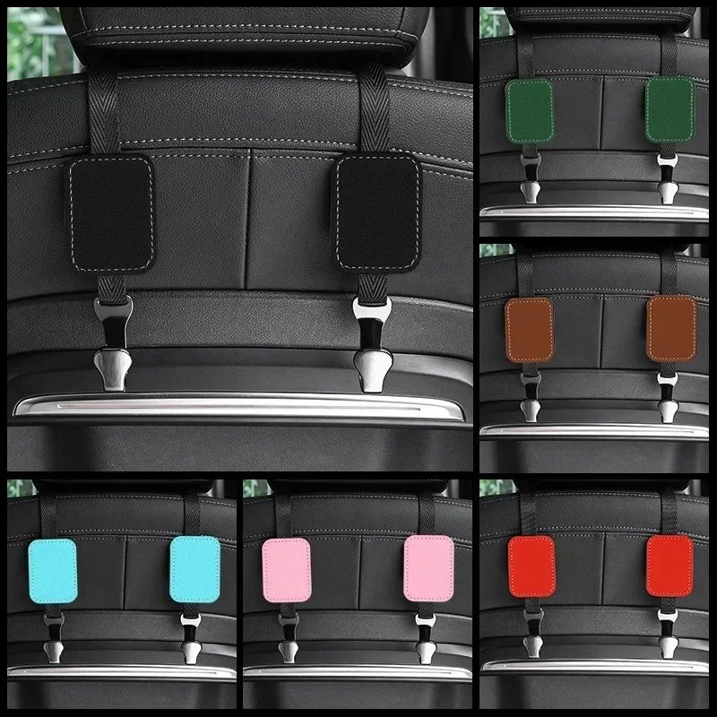 2Pcs/Set Multi-purpose Hanger For Travel Kitchen Car Mounted Metal Suede Hidden Seat Back Hooks