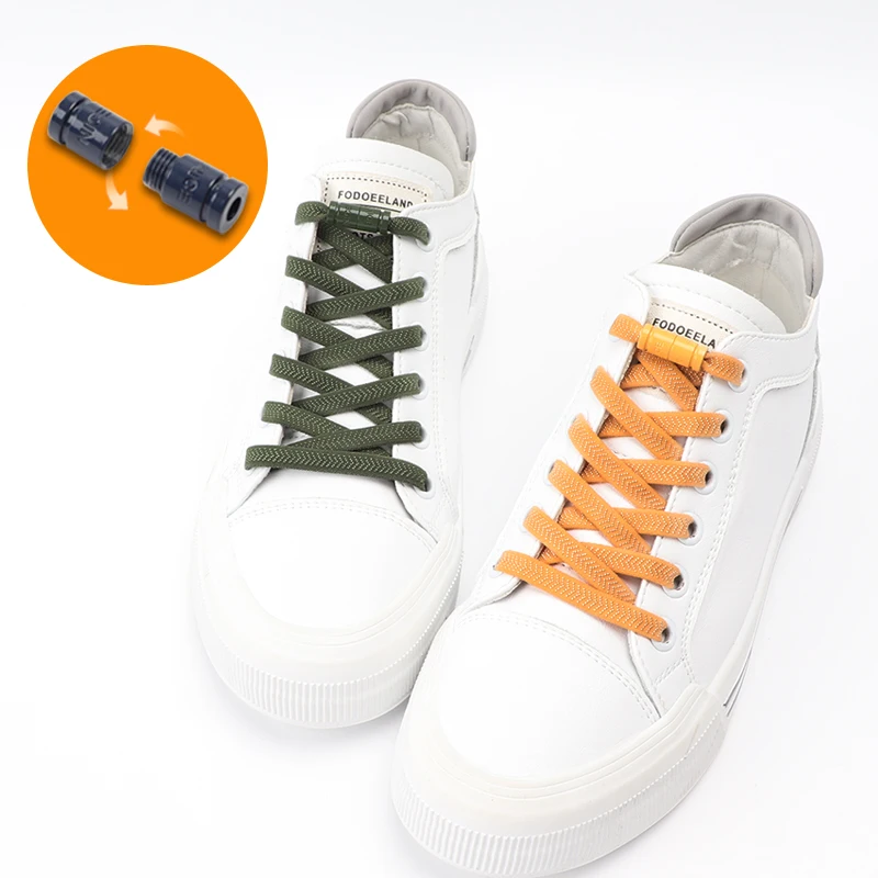 

Colorful NICE Capsule No Tie Shoelaces for All Adult and Kid Sneakers Flat Elastic Tieless Shoe Laces Metal Buckle Lock Shoelace