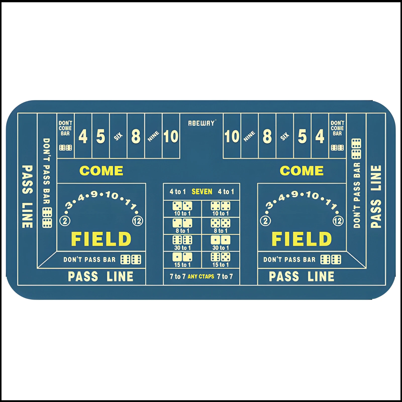 

120x60cm silent anti-slip dice game rubber table mat party multiplayer game table mat entertainment accessory