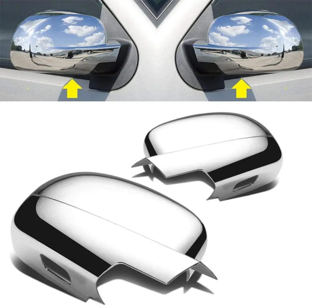 Chrome Full Mirror Cover Covers for 2007-2013 Chevrolet Silverado, Avalanche, Tahoe, Suburban & GMC Sierra Yukon Yukon XL