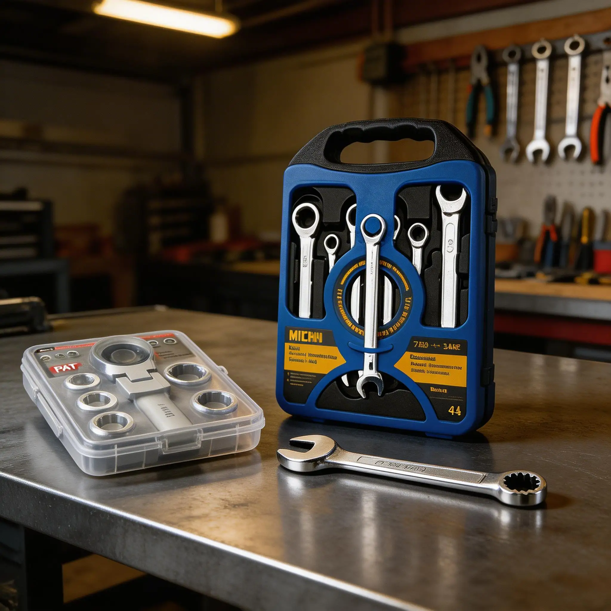 

Набор ключей-трещоток 7-в-1 с двойной головкой и 72 зубьями, реверсивный, для авторемонта