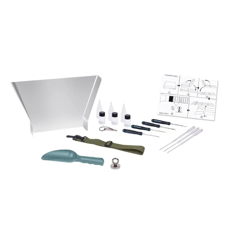 Manual completo prospección oro Pleagado aluminio Sluice Box Tool herramientas minería Conjunto D2RD