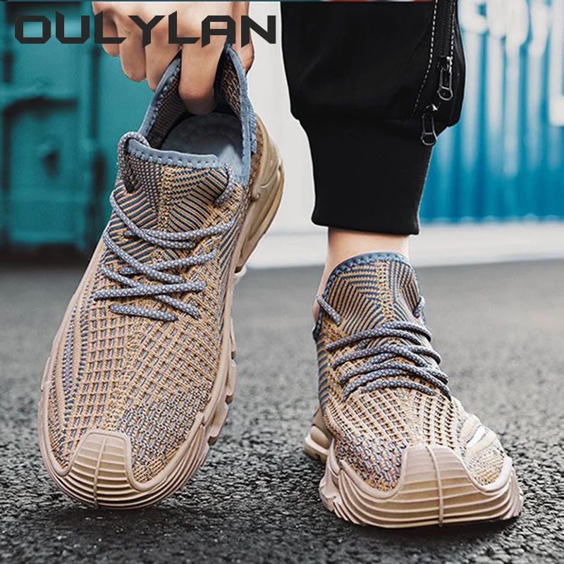 Fitness Walking Gym Shoes Lightweight for Men Spring Summer Breathable Knit Shoes Men's Sneakers Fashion Sports Running Shoes