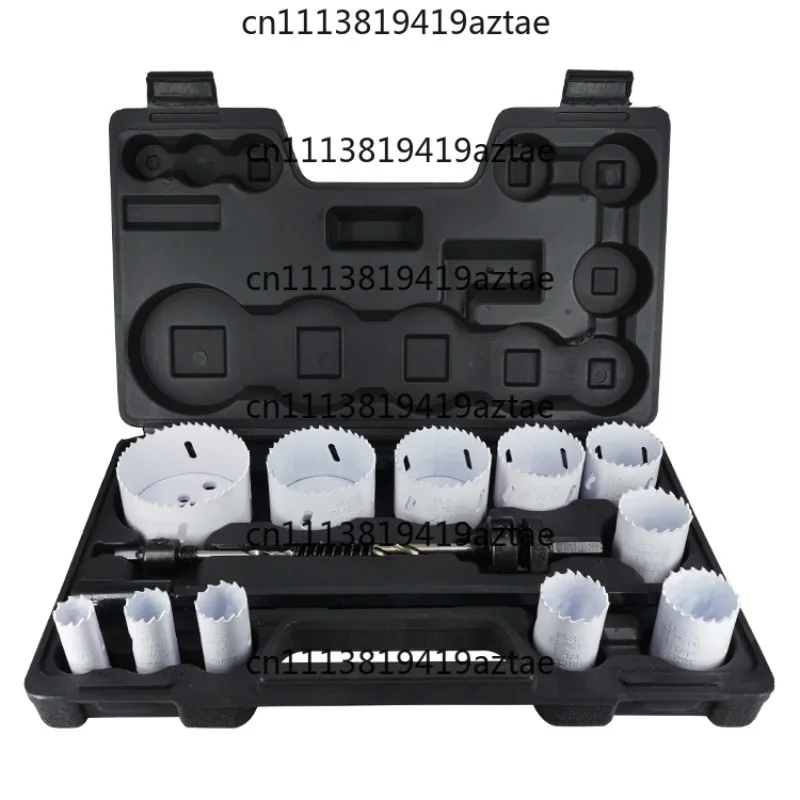 15Pcs Bi-Metal Hole Saw Set with Arbor & Extension Bar, Core Drill Bit Hole Cutter Opener Kit for Electrician Metal Wood Plastic