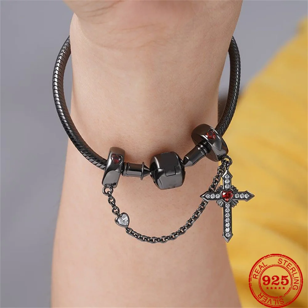 New Silver 925 Charms The demon glowing at night Horrible Charm beads Fit Original Pandora Charm Bracelet Jewelry for Women