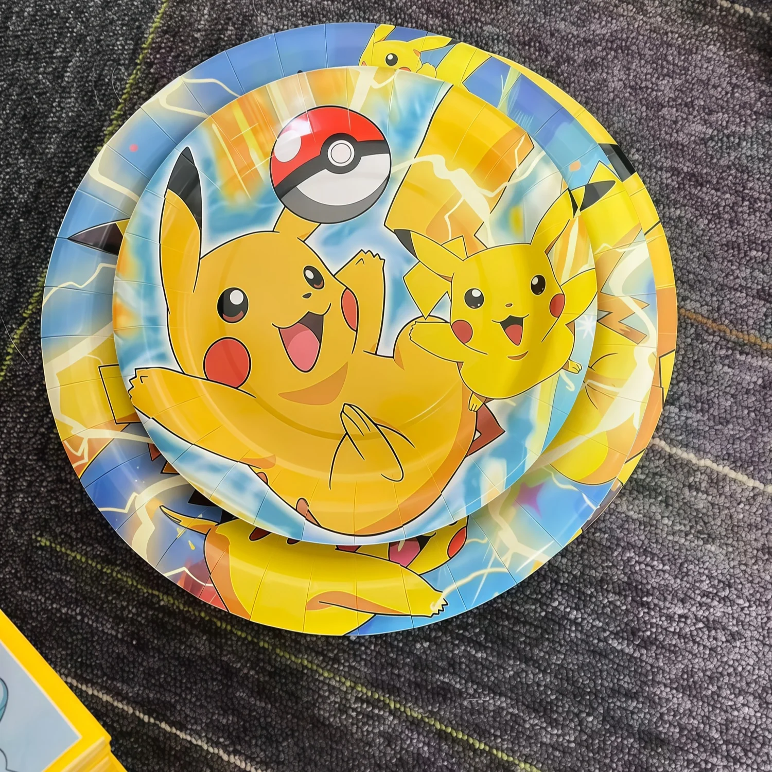 البوكيمون حفلة عيد ميلاد الديكور أدوات المائدة البوكيمون خلفية مفرش المائدة كأس لوحة كعكة توبر استحمام الطفل بيكاتشو حفلة الحسنات #6