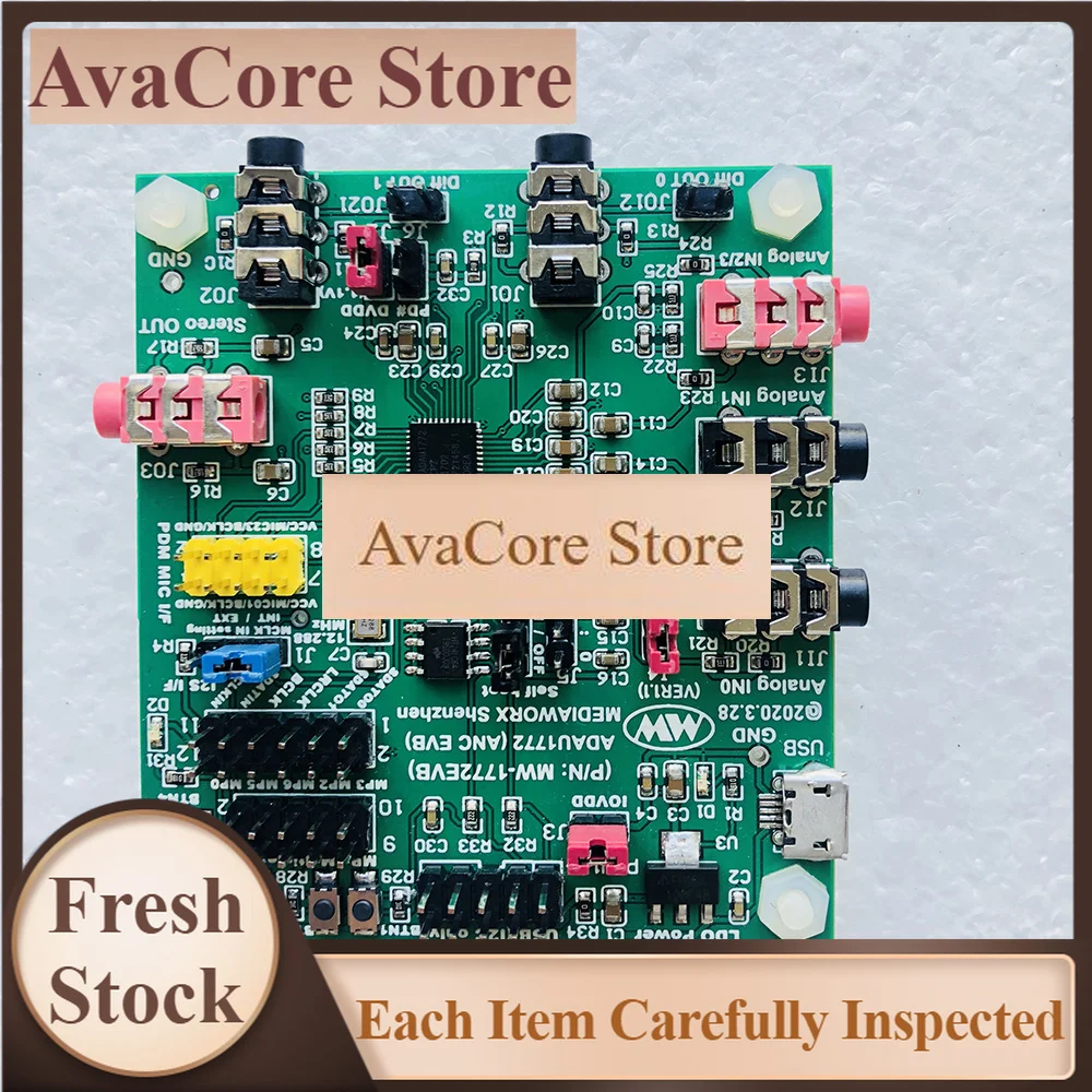 AvaCoreNvarcher ADAU1772 Development Board ANC For Active Noise Cancelling (ANC) Headphones MIC Test PDM To I2S
