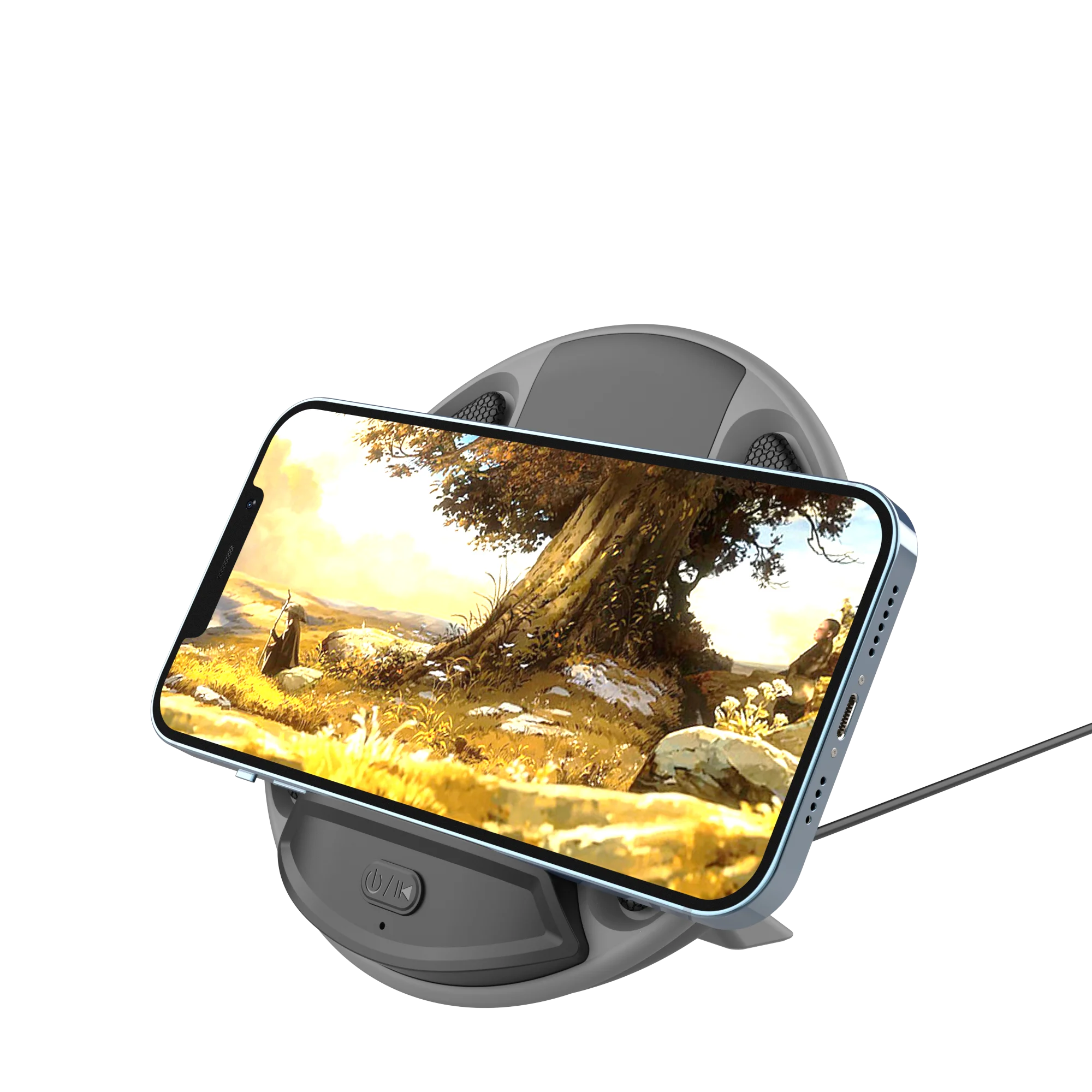 3in1 Wireless Charger Multi Wireless Charger Phone Stand Charger with Light and Speaker