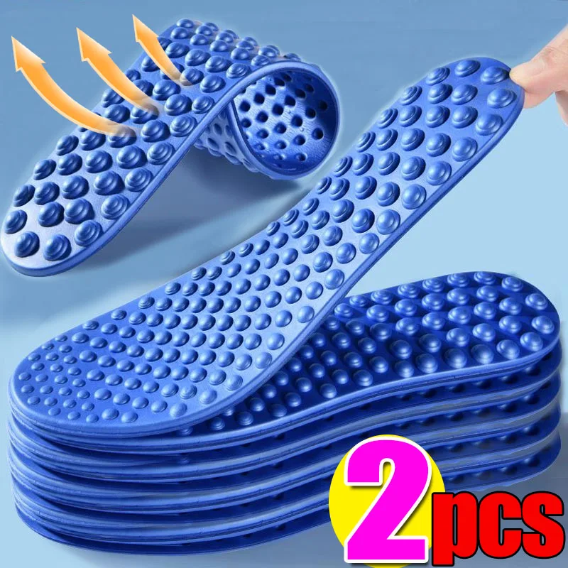 Foot Massage Insoles 5D Acupoint Pressure Plate PU Cushion Breathable Comfort Support for Daily Running Work Shoe Fatigue Relief