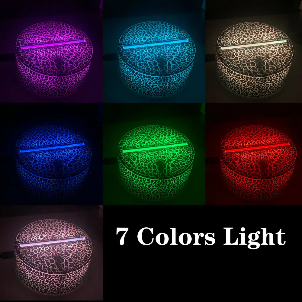 6PCS Diameter 9.5cm 7 Colors Touch LED Light Base Lamp Holder slot 85mm*4mm Dropshipping Xmas Decorative Base for Acrylic Glass