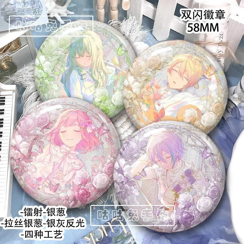 Pjsk World Project Godly Cosplay Badge Broch Phoenix Smile Dream Tianma Si Grass Shaving Ning Ning Double Flash Reflective