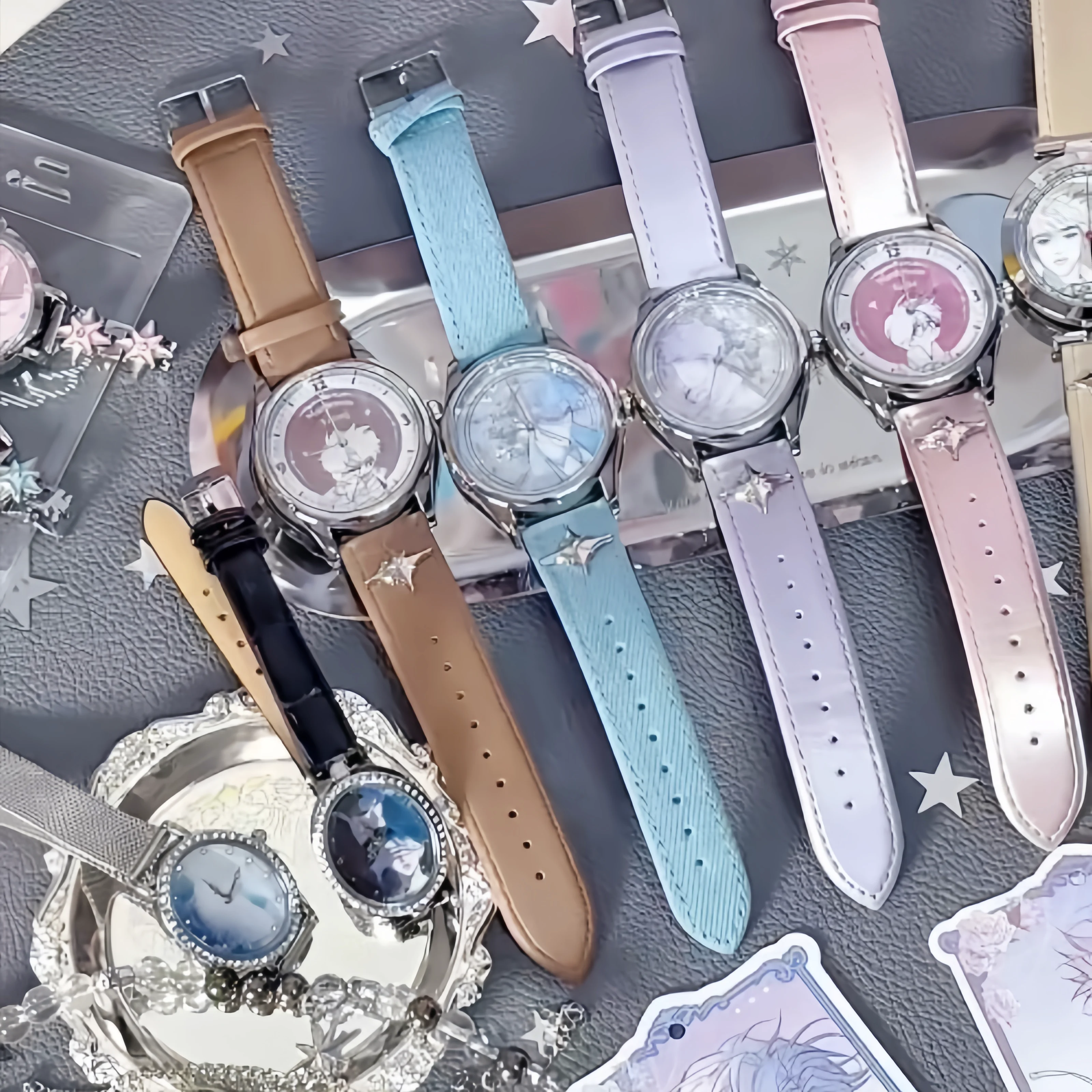 

Yuangu Anime Goods Little Mushroom Wrist Watch Blind Box Genuine Official Dusk Poem Series Surprise Gift For Anime Fans