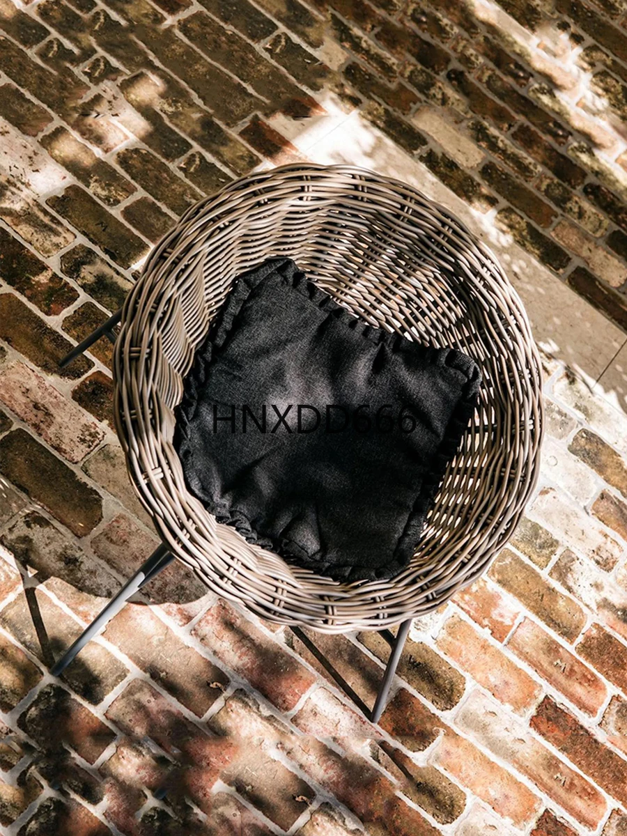 Outdoor-Balkon Rattan Vogelnest Sofa Stuhl dreiteilige Kombination