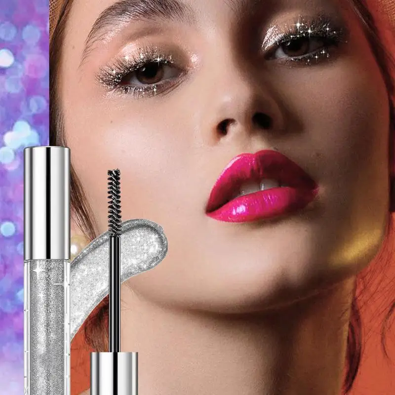 

Glitter Mascara Volume Long Lasting UP Mascara EyeLashes Extension Curling Lengthen Mascara Waterproof For Women Girls Eye