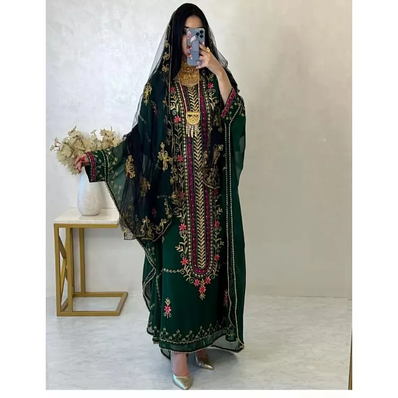 

Green Kaftan Deluxe Crystal Decoration Long Gown Wedding Bridesmaid Dress