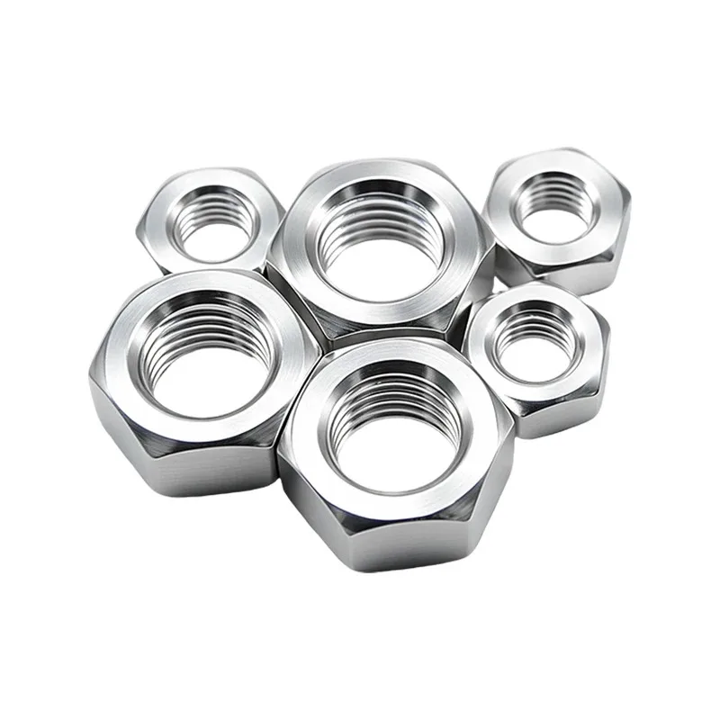 304 Stainless Steel Hex Nuts DIN934 Metric Hexagon Nut M2 M3 M4 M5 M6 M8 M10 -M30 A2-70 Corrosion Resistant Fastener Hardware