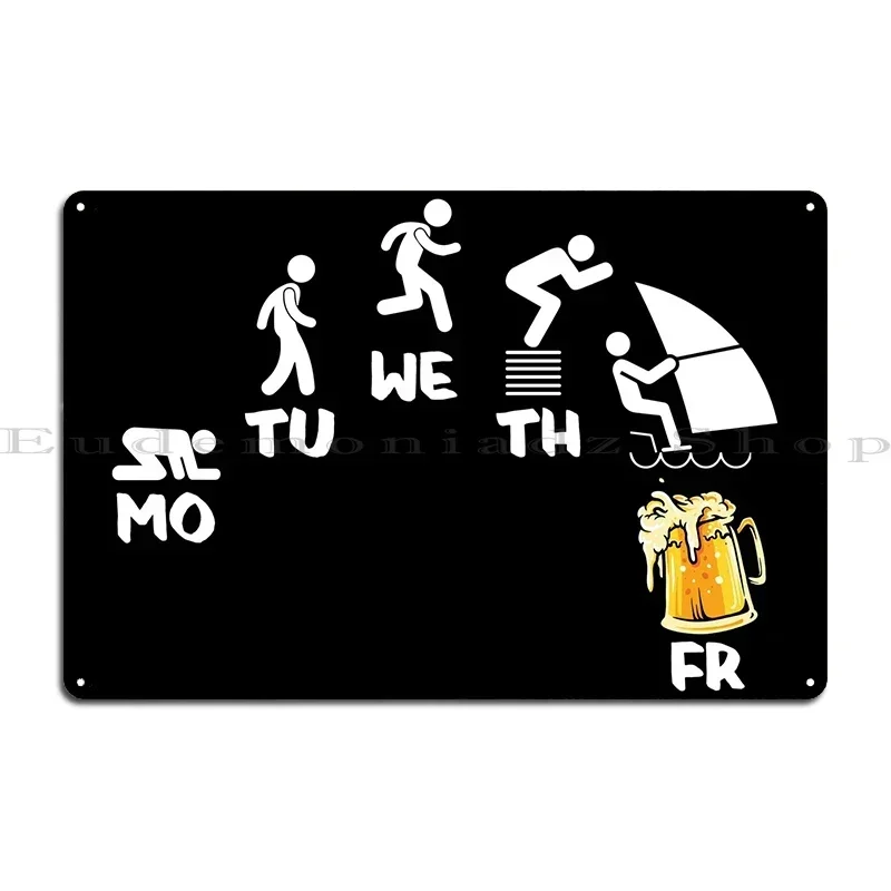 Trailblazing the Waves The DuPont Windsurfing Cover Windsurfing Windsurfer Girl Metal Home Wall Decor Iron Pub Tin Sign Poster