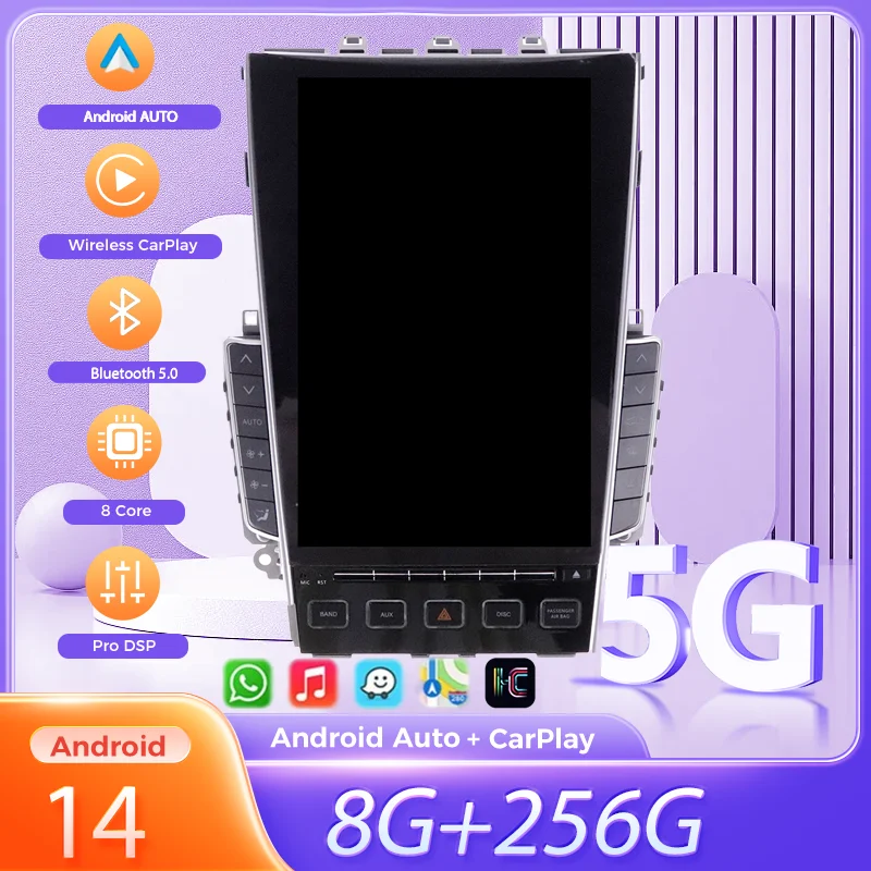 

256G Android 14 For Infiniti Q50 Q50L 2015-2019 Vertical Screen Car Multimedia Player GPS Navigation Headunit Radio Recorder