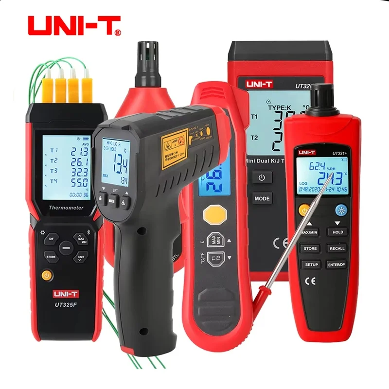 UNI-T Thermometer Digital UT306S UT306C UT320D UT320T UT333 UT333BT UT325F Temperature Gauge Heat Meter Professional Thermometer
