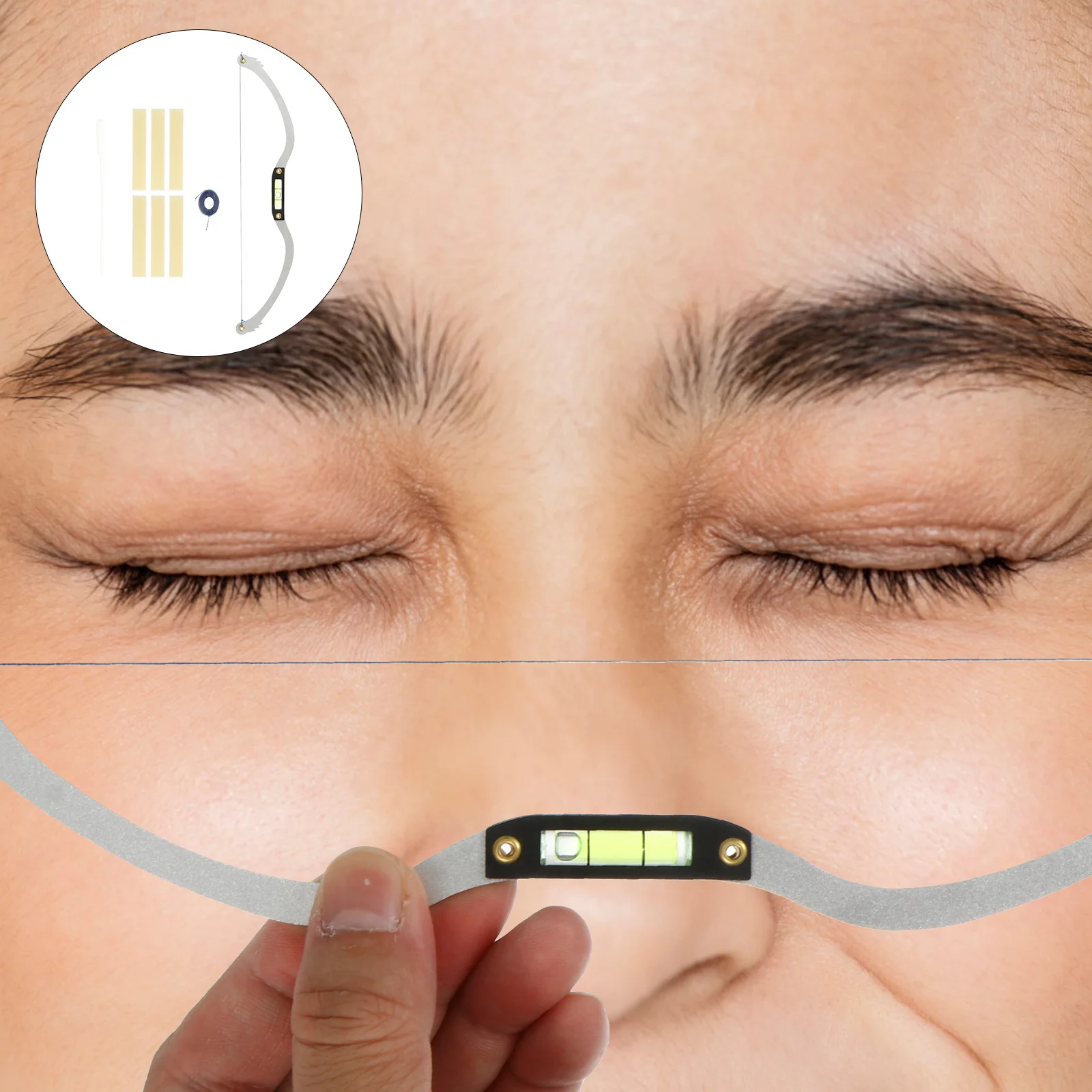 

Eyebrow Ruler Tool Adjustable Stainless Steel Eyebrow Mapping Tool for Symmetrical Brows Shaping Tattooing Threading Makeup