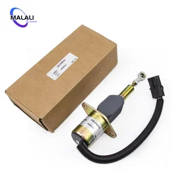 12V 24V Engine Fuel Shutdown Solenoid Valve 3930233 3928161 3930234 3964624 SA-4335-24 SOL22024 For Cummins 6ct 8.3 Komatsu