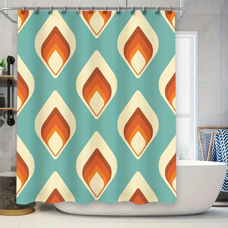 

Занавеска для душа в ванной комнате, винтажный цветочный узор, водонепроницаемая тканевая занавеска, декор для фермерского дома, моющаяся подкладка