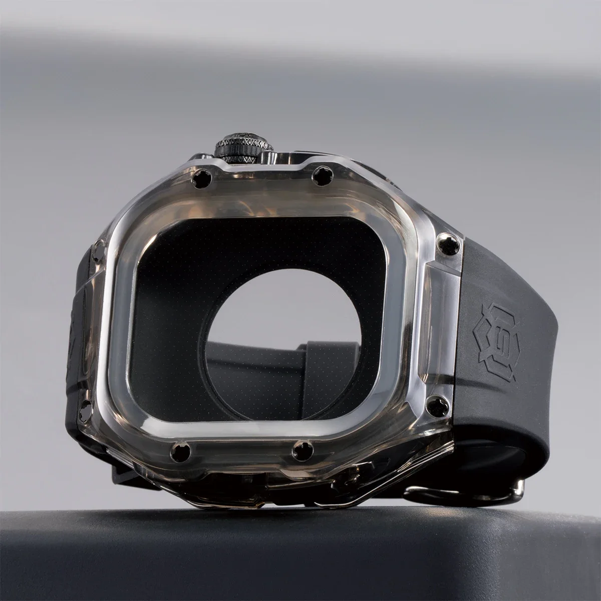 

Роскошный прозрачный чехол для Apple Watch Band Ultra 2, комплект модификации 49 мм, силиконовый ремешок для резинового браслета IWatch Ultra 49 мм