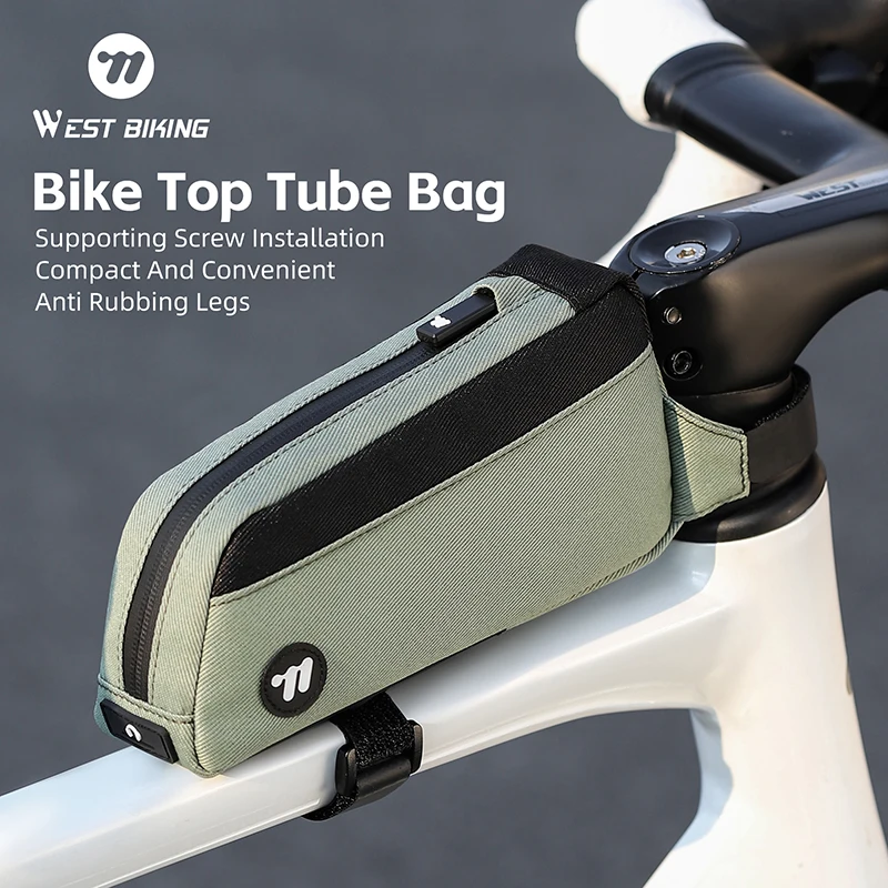 

WEST BIKING Велосипедная верхняя сумка-труба Портативная сумка для хранения велосипедных инструментов 1 л MTB Дорожный велосипед Передняя рама Треугольная сумка Аксессуары для велосипеда