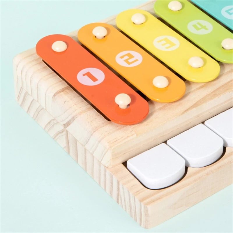 Interactive Percussion Musical Instrument Toy For Parent Children Bonding 8 Tones Xylophone Toddler Educational Toy 15UB