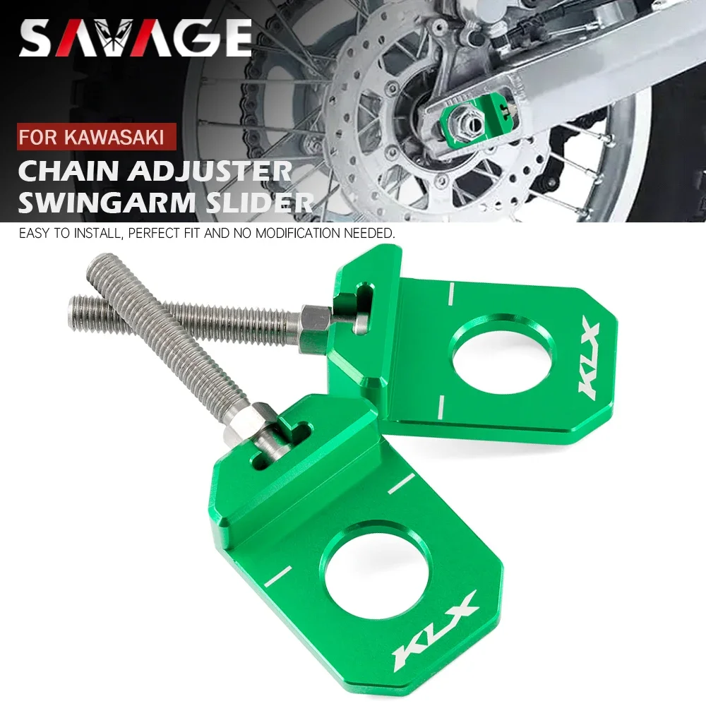 Chain Adjuster Swingarm Slider For KAWASAKI KLX250 KLX250S KLX250SF KLX300 KLX300R KLX300SM KLX 250 300 Motorcycle Accessories