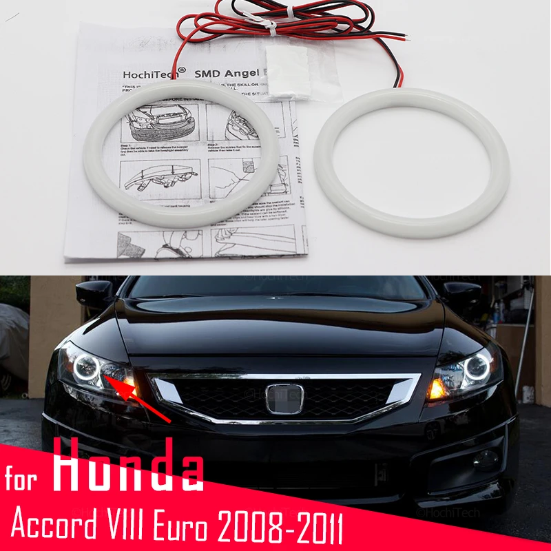 

Halo Ring 6000K White High Quality Milk Cotton Angel eyes light For Honda Accord VIII euro 2008 - 2011 Car Accessories