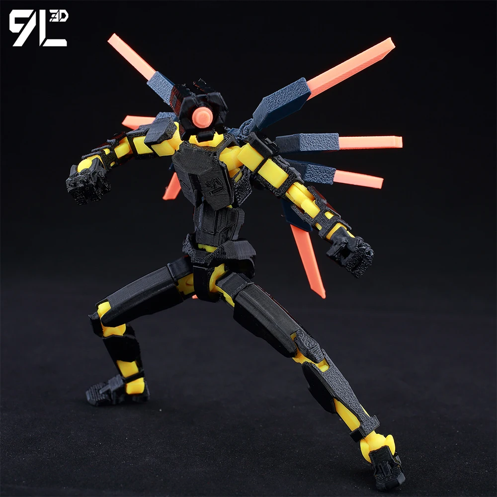 Lucky13 Dummy13 Ultrakill V1 Series Anime Characters-3D Printed Multi-Jointed Deformable Body Posing Model Multi-color Toys Gift