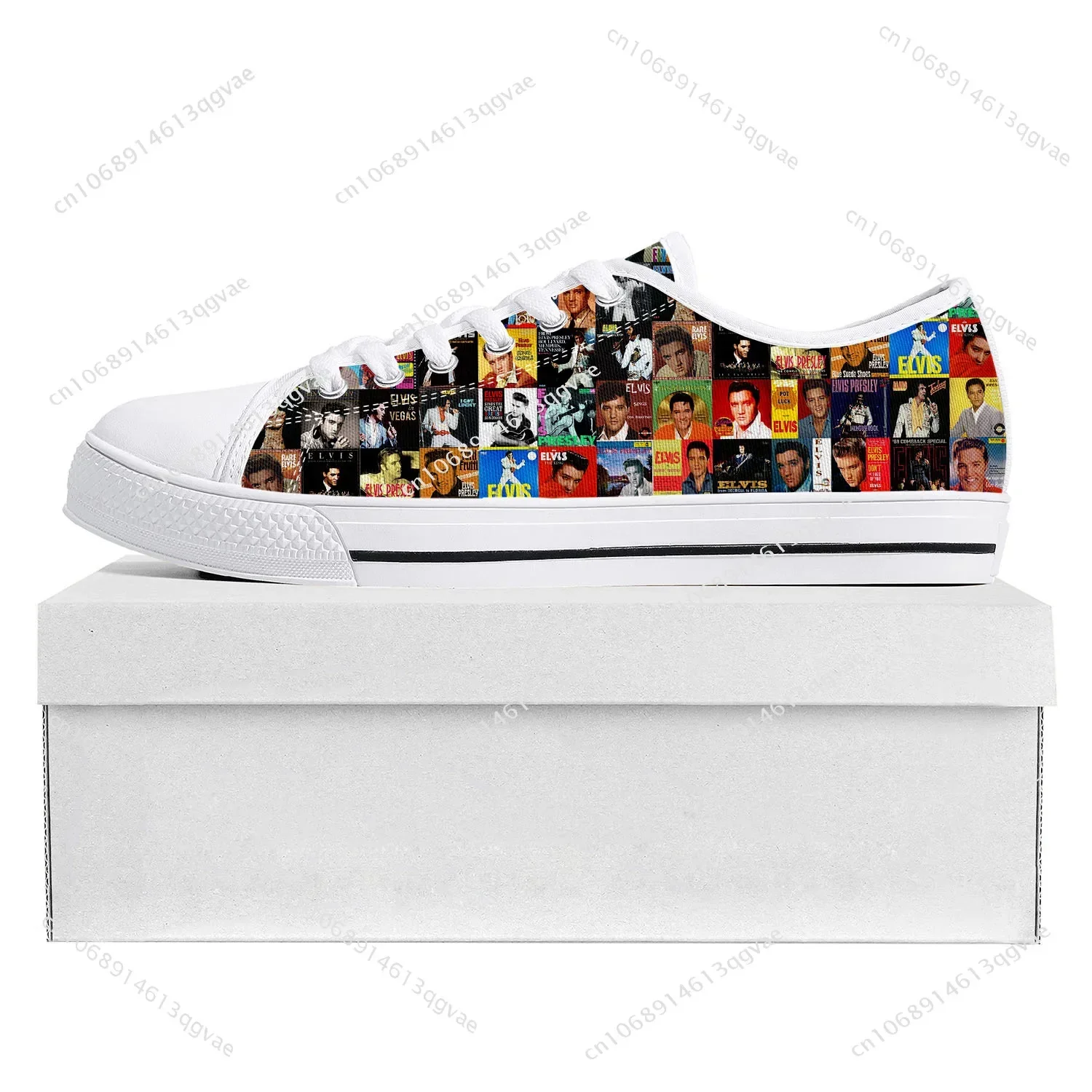 Elvis der König Hillbilly Katze Low Top hochwertige Turnschuhe Herren Damen Teenager Aaron Leinwand Sneaker Paar benutzer definierte Schuh Presley