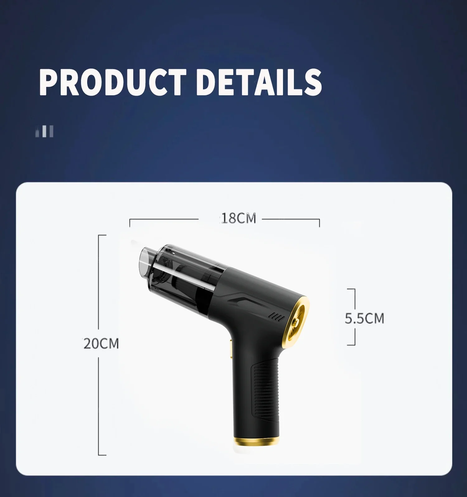 CENRR 980000PA Mini Car Vacuum Cleaner Strong Scution Powerful Wireless Car Cleaner HandHeld Air Gun Portable Vacuum Cleaner