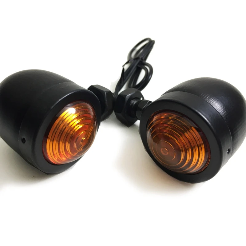 4Pcs Black Motorcycle Turn Signal Indicator Lamp Light Moto Blinker Light for Ha.rley Honda Fatboy Chopper Bobber Suzuki image 6