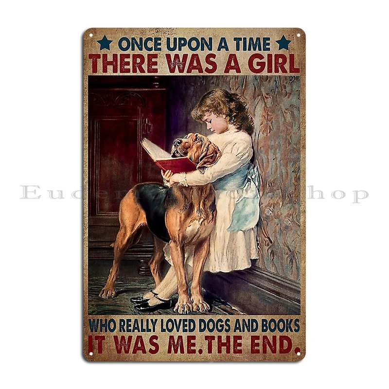 مجرد فتاة تحب القطط والكتب في عالم أحلامي علامة معدنية لغرفة المعيشة ملصق بار المرآب طباعة تين تسجيل ملصق