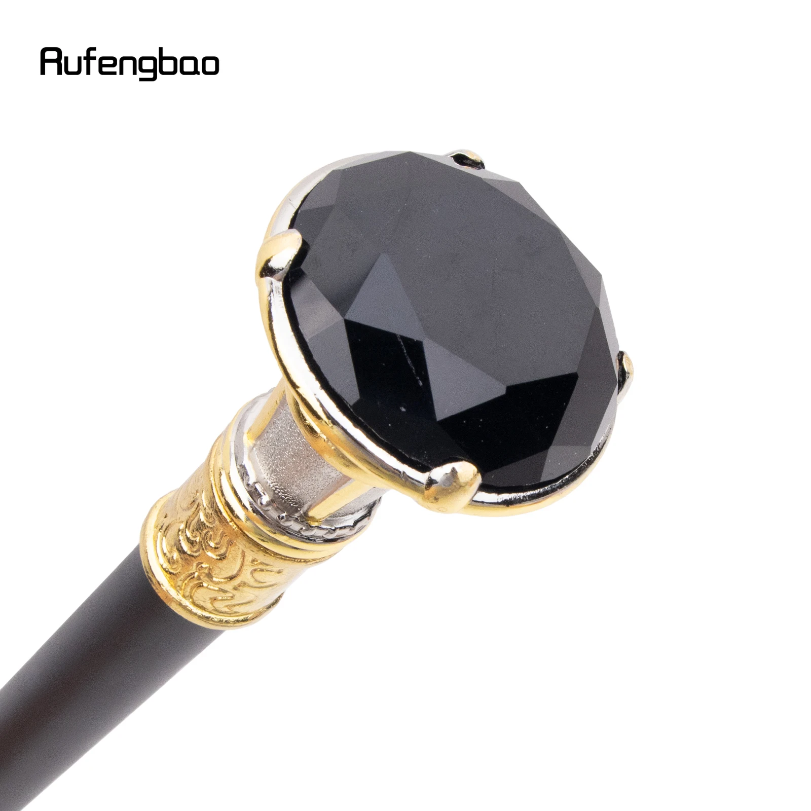 Black Diamond Type Golden White Walking Cane Fashion Decorative Walking Stick Gentleman Elegant Cosplay Cane Knob Crosier 90cm