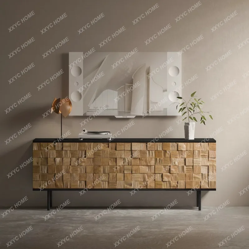 Vertical Heavy Tv Stand Bedroom Brown Storage Wooden Minimalist Tv Cabinet Nordic Designer