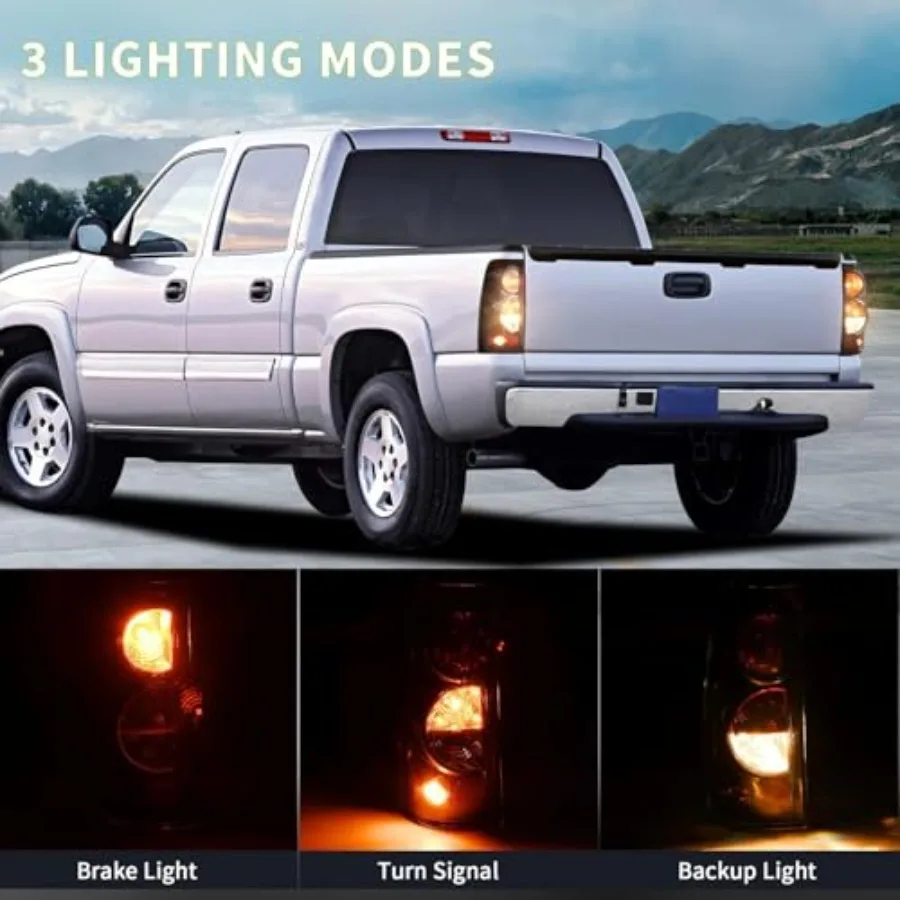 مجموعة المصابيح الأمامية والمصابيح الخلفية المتوافقة مع 0306 تشيفي سيلفرادو 1500 2500 0306 سيلفرادو 1500 HD 2500 HD 3500 07 تشيفي سيلف