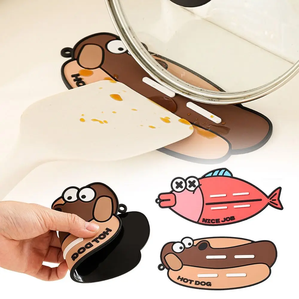 

Soft Silicone Pot Lid Drain Mat Multifunctional Non-slip Spatula Storage Mat Heat Insulation Placemats