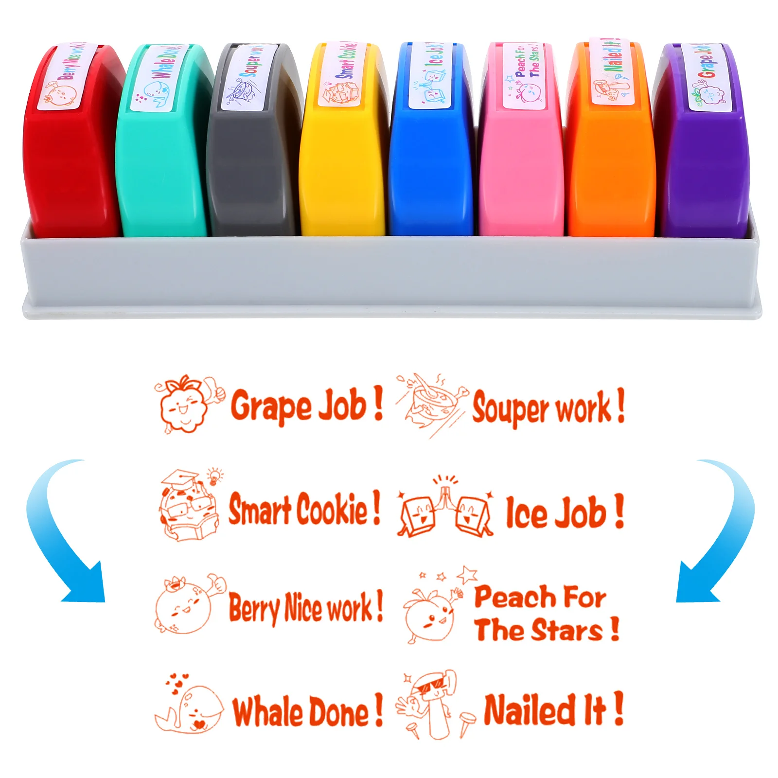 Teacher Toy Stamp Stamps for Teachers Seal Multi-use Comment Stampers Abs School Remark Toddler Student Educational Small