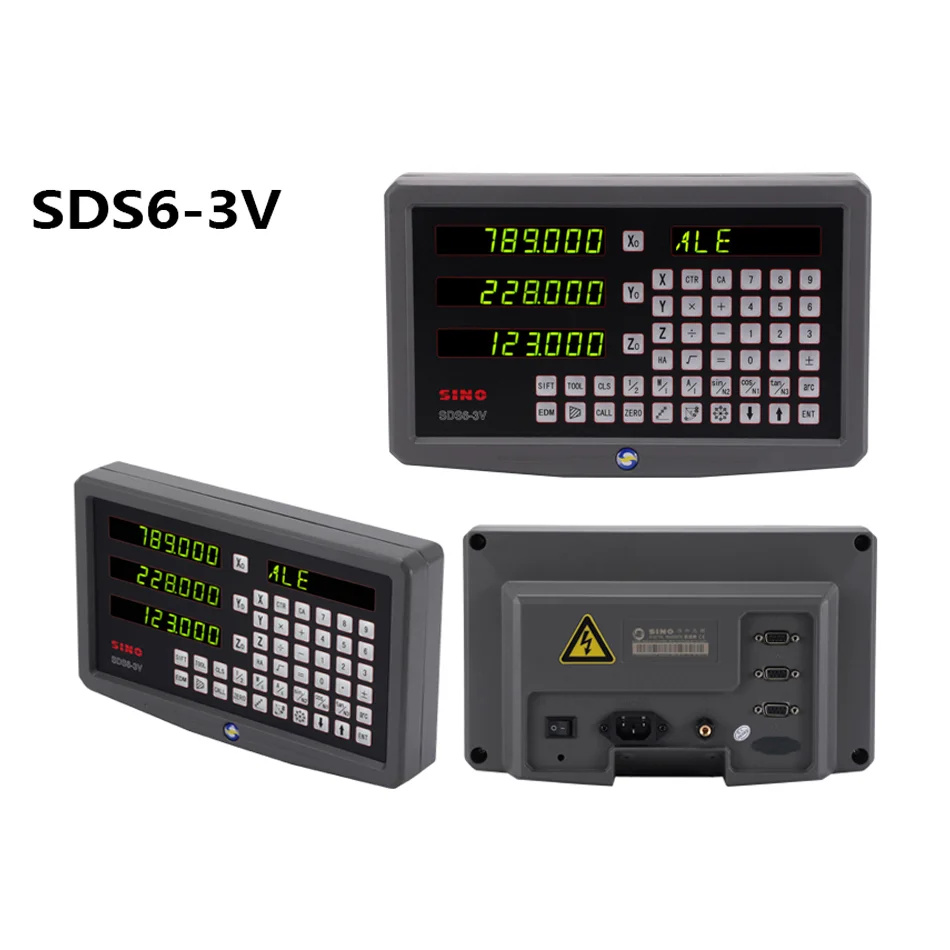 SDS6-2 فولت/3 فولت عالية الدقة مخرطة الصينو آلة طحن 2 محور القراءة الرقمية DRO TLL المدخلات AC110V/220 فولت مقياس اثنين محاور العرض