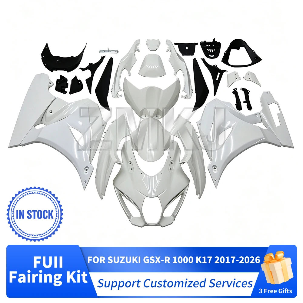 3 Gifts GSXR 1000 Motorcycle Fairing Kit In Stock For GSXR1000 2017-2026 Multi‑color Options High‑quality ABS Injection Fairings