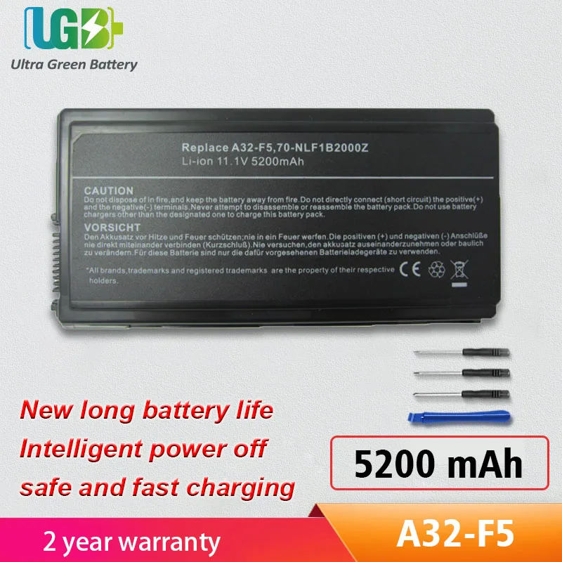 

UGB New A32-F5 Battery For Asus X50V X50VL X59 X59Sr F5 F5V F5 F5RI F5SL F5Sr X50R X50RL X50SL X50Sr X59G X59GL X59S