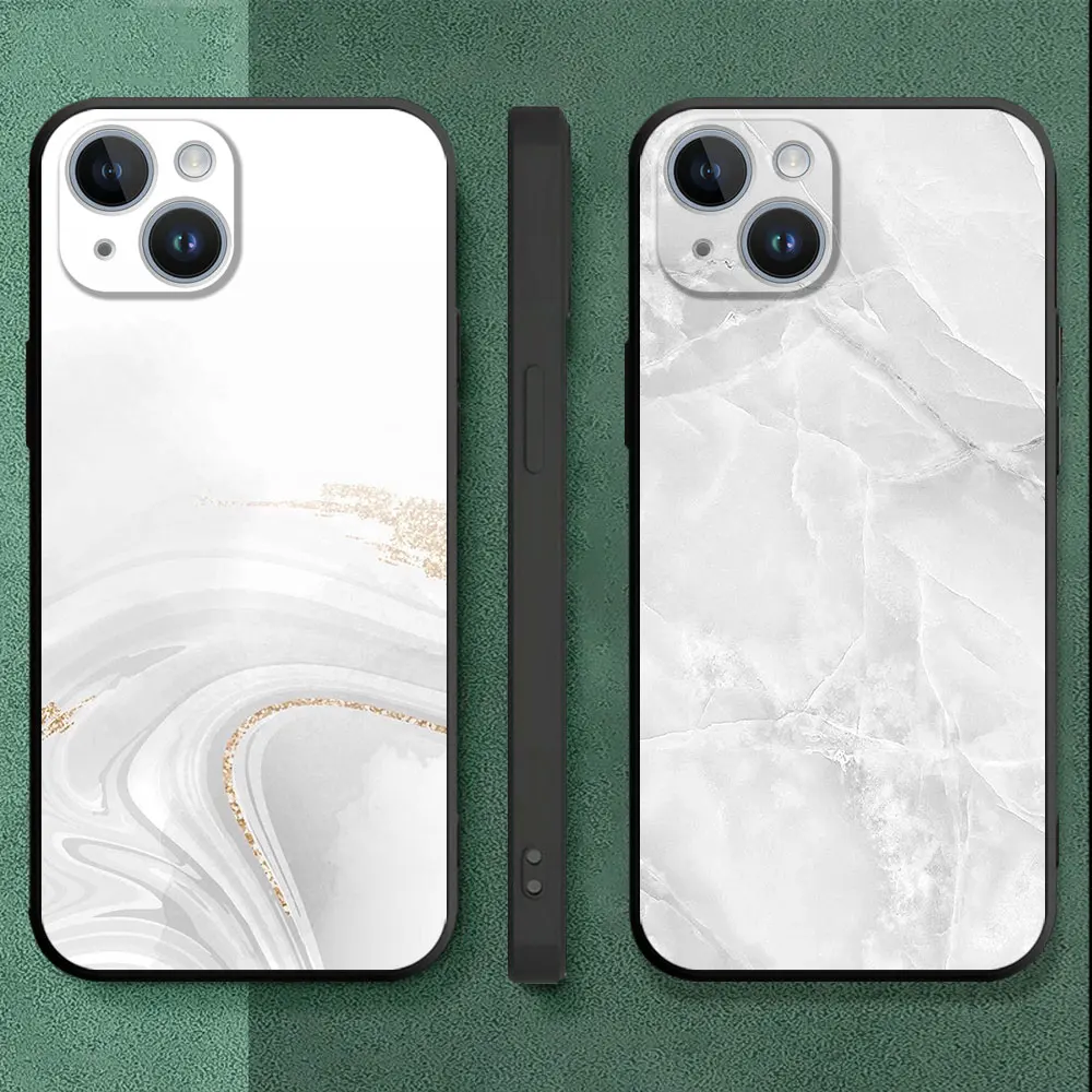 Marble Phone Case for Apple iPhone 11 13 15 12 14 Pro Max 7 XR X XS 13 12 Mini 14 Plus 8 SE 2022 Silicone Cover